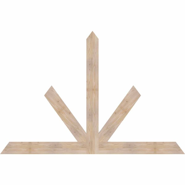 Ekena Millwork Saratoga Smooth Timber Gable Bracket, Douglas Fir, 84"W x 56"H x 1 1/2"D x 5 1/2"F, 16/12 Pitch GBW084X56X0206SAR00SDF - main